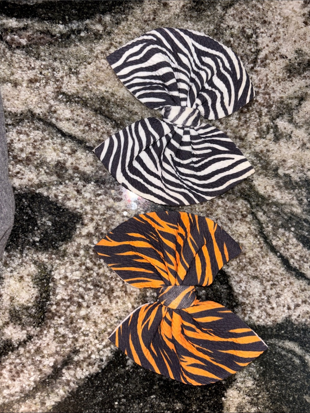 Zebra & Tiger Clip In Bows